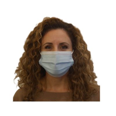 Image of: Face mask, disposable type IIR 3-layer CE EN14683 w/elastic. Pack of 50 pcs.