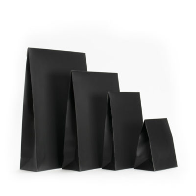 Image of: Gift Bag Black matt, with adhesive closure. FSC®