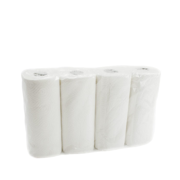 Image of: Kitchen roll 2 layers white. 4 rolls