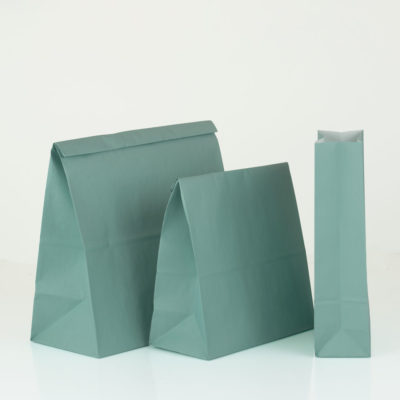 Image of: Paper bag blue-green without handle
