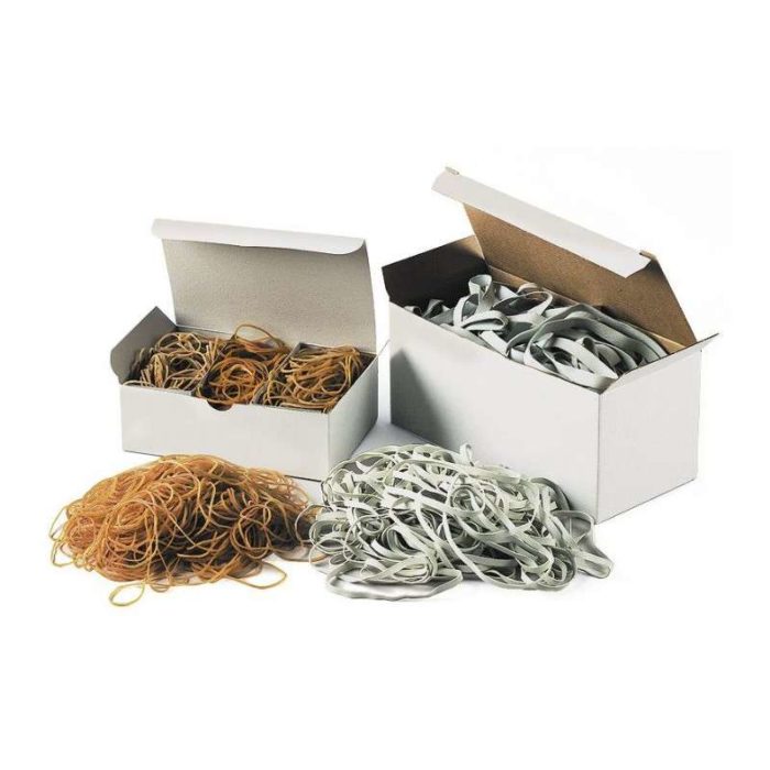 Image of: Rubber bands, brown. Boxes of 250 grm