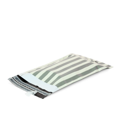 Image of: Shipping Bag, striped, with handle