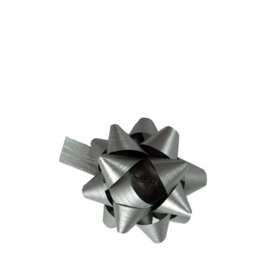 Image of: Stick-on Bow silver mattline 10mm, 250 pcs.