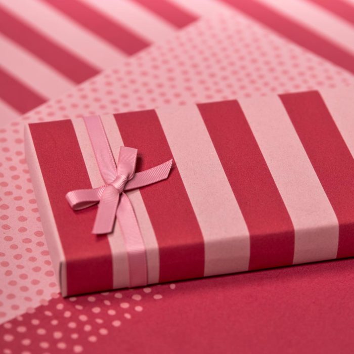 Image of: Gift wrap Stripes Pink/Red 57cm