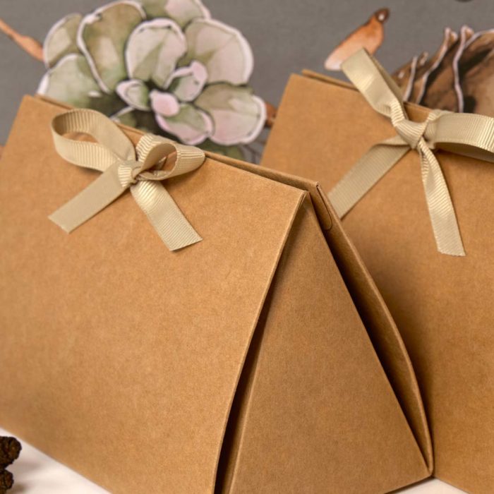 Image of: Triangle box Brown 160x80x110mm. REMEMBER TO ORDER RIBBON