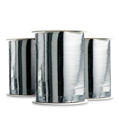 Image of: Metallic Poly ribbon, silver