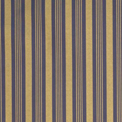 Image of: Gift wrap French Stripes Blue/Gold 57cm