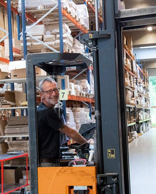 Storage and logistics at Scanlux Packaging