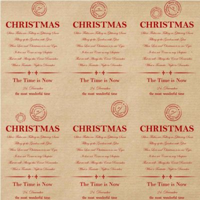 Image of: Gift wrap Royal Christmas, Brown