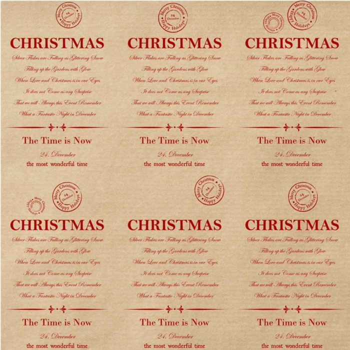 Image of: Gift wrap Royal Christmas, Brown