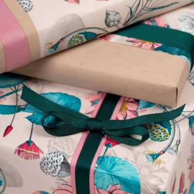 Image of: Gift wrap Aqua Pink 57cm