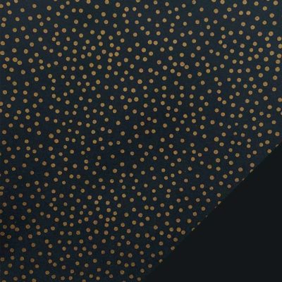 Image of: Gift wrap dots - on black kraft