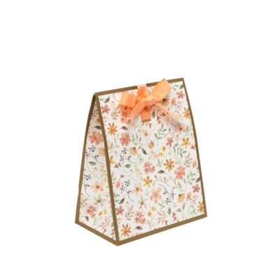 Image of: Giftbag Frame Apricot Flower 16x10x20+4 cm